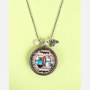 HAPPY CAMPER PENDANT NECKLACE 🚍